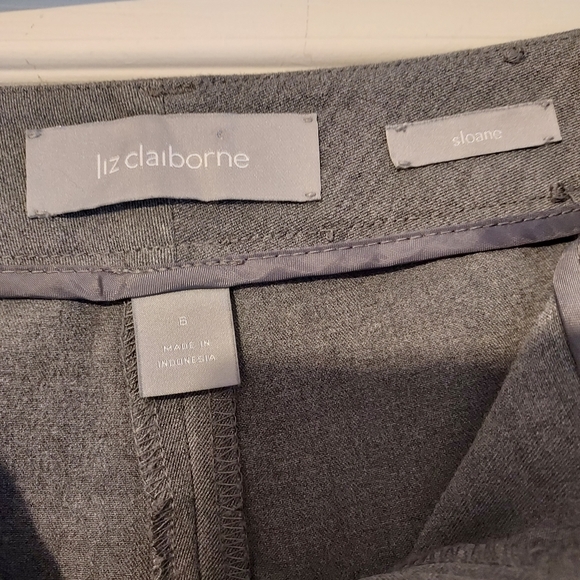 Liz Claiborne Womens Sloane Gray Trousers Pants Size 6 Work Office Casual - Picture 5 of 9